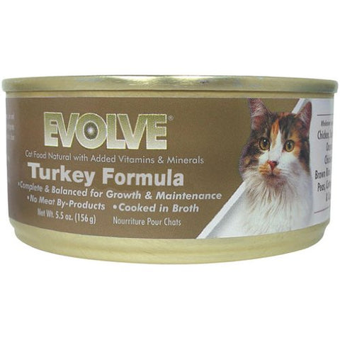 EVOLVE CANNED CAT FOOD (Turkey, 5.5oz)