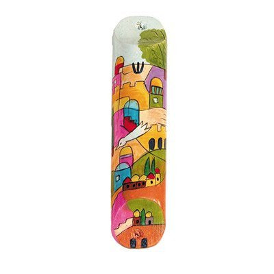 Small Wooden Mezuzah - ,4.9x1x0.4 inch