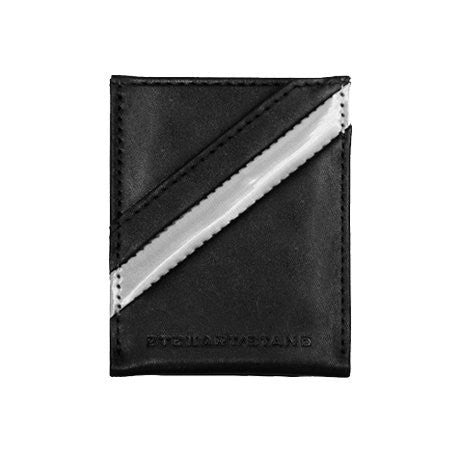 Magnetic Money Clip Wallet - Leather Tech -  Black/Silver