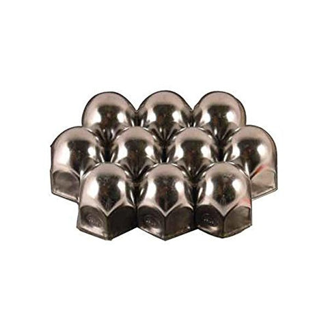 Barjan 1" Chrome Hex Nut Cover - 10 Per Card