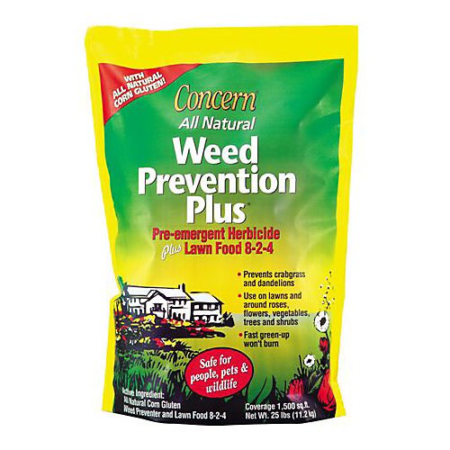 CONCERN 97185 WEED PREVENTION PLUS 8-2-4 (CORN GLUTEN) (55/P), 25#