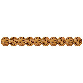 Chocolate Chip Cookie Die Cut Border, 12 strips each of 3" X 36"