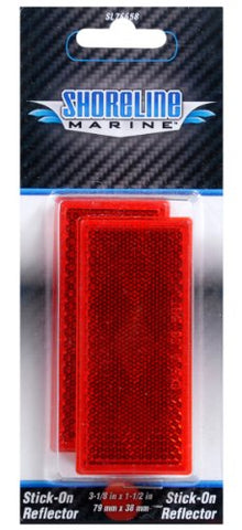 Shoreline Marine SL76658 Reflector Rectangle Red (076658)
