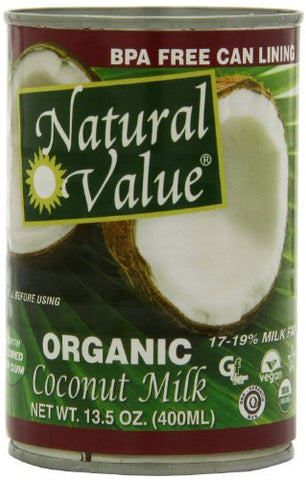 Natural Value Canned Goods Coconut Milk At least 95% Organic (13.5 oz.)