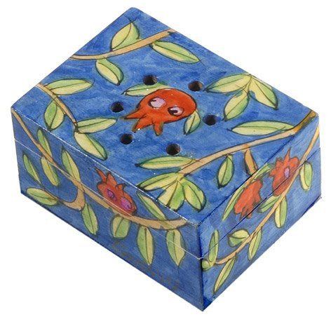 Spice Box - Painted - Pomegranate, 2x1.7x1 inch