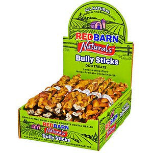 Redbarn Braided Bully Sticks 12 Inch Dog Treats,  Case of 25