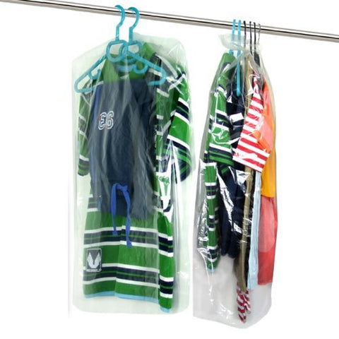 Clear Polythene Cover with Gusset for Children's Clothing - 76cm (30 Inches) Long