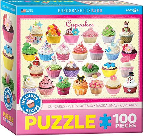 Kids Sweet Puzzles - Cupcakes 100 pc 8x8 inches Box, Puzzle