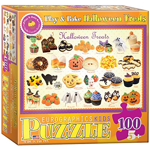 Kids Sweet Puzzles - Halloween Treats 100 pc 8x8 inches Box, Puzzle