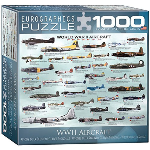 WWII Aircraft 1000 pc 8x8 inches Box, Puzzle