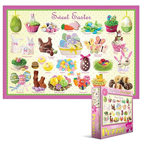 Kids Sweet Puzzles - Sweet Easter 100 pc 8x8 inches Box, Puzzle