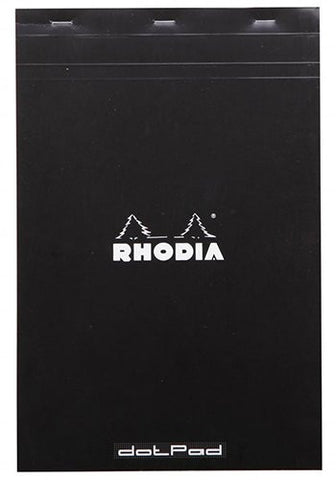 Rhodia - Black Notepads Dot Grid - 8 ¼ x 11 ¾