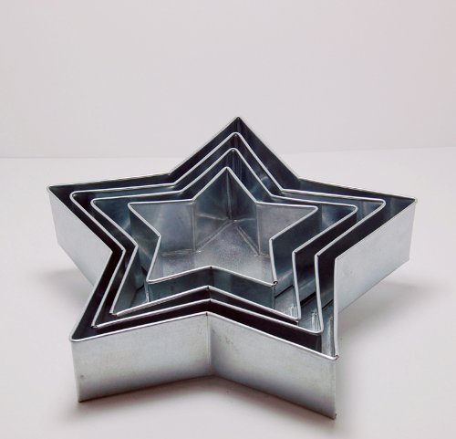 4 Tier Star Multilayer Tin Cake Pans 6", 8", 10", 12" (all 3" deep)