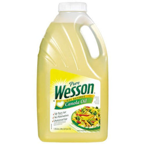 Wesson Canola Oil 100% Natural, 160 oz/1.25gal/4.73L