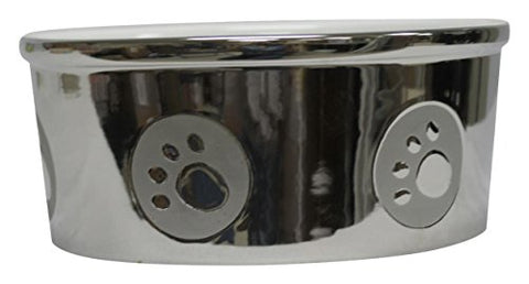 Ethical Pets Dish Paw Print Titanium Dog 7"