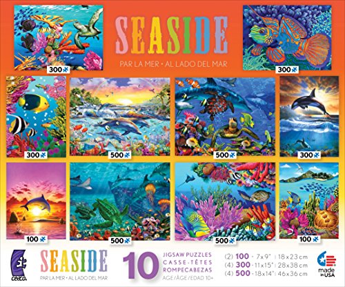 Ceaco 10 in 1, 100/300/500 Piece Multi-Pack Assortment, Seaside