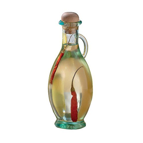 8 oz. Tuscany Bottle, Green Glass w/cork