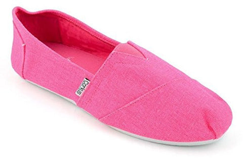 SUES Neon Canvas Girls Slip-On Shoe - Pink (Size 1)