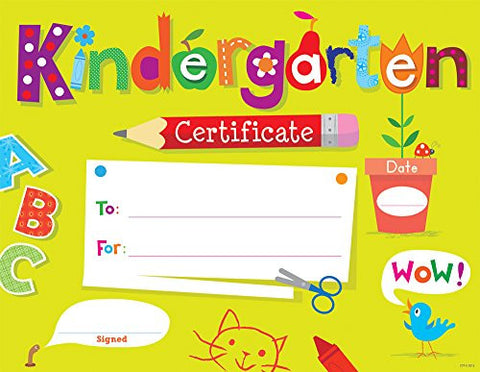 Kindergarten Certificate Large Award