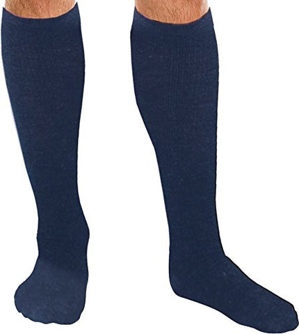 Core-Spun Support Socks for Men and Women, 10-15mmHg, Navy, XXLarge