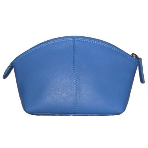 Cosmetic Case with Interior Zipper, Cobalt Blue