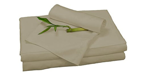 Rayon from Bamboo King Sheet Set in Champagne