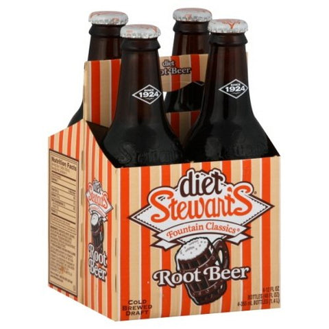 Stewart's Soda Diet Root Beer 24 Count 12 Oz