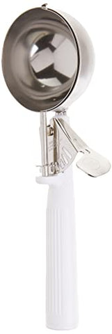 Ice Cream Disher, Size 6, One-piece Hdl, White