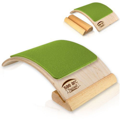Back & Lumbar Stretcher, 2 in 1 Adjustable Stretcher (Olive Green)