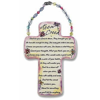 Teen Creed Ceramic Cross