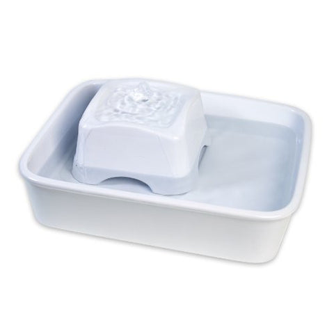 Peaceful Waters - White Ceramic Drinking Fountain 128 oz