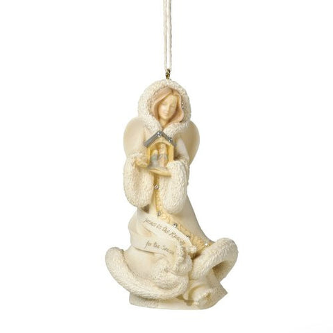 Foundations Angel with Nativity Ornament