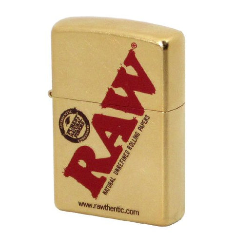 Raw Zippo Cn009683-207G Custom Zippo In Gold Dust