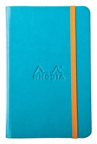 Rhodia Rhodiarama Webnotebooks 3 1/2 x 5 1/2 Blank 96 Sheets Turquoise