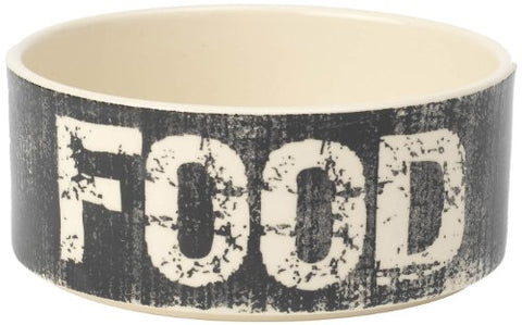 Vintage Stoneware Dog Bowl, Food 3.5-cup