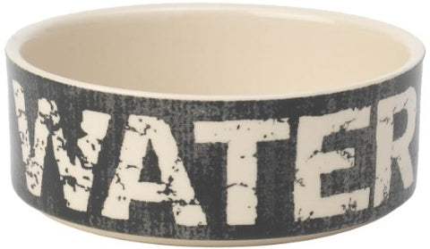 Vintage Stoneware Dog Bowl, Water 2-cup