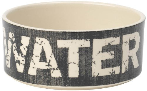 Vintage Stoneware Dog Bowl, Water 3.5-cup