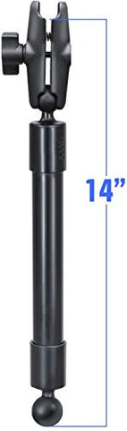 Ram 1" To 1" Ball Extension Pole  14" Long With Arm
