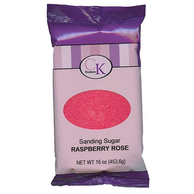 Raspberry Rose Sanding Sugar, 16 oz