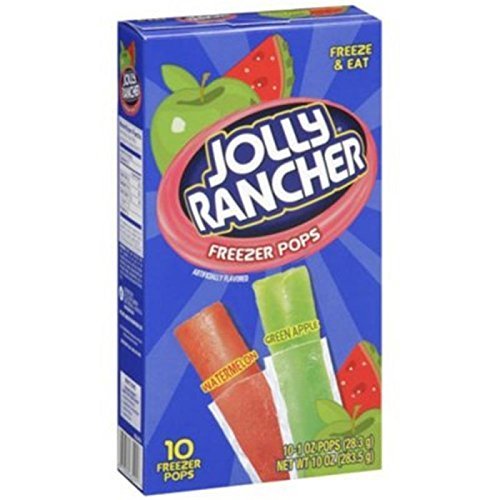 Jolly Rancher Freezer Pops 10/1 oz (Watermelon & Green Apple)