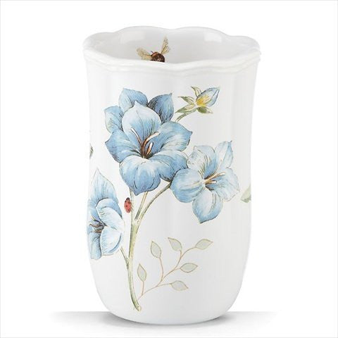 BLUE FLORAL GARDEN TUMBLER