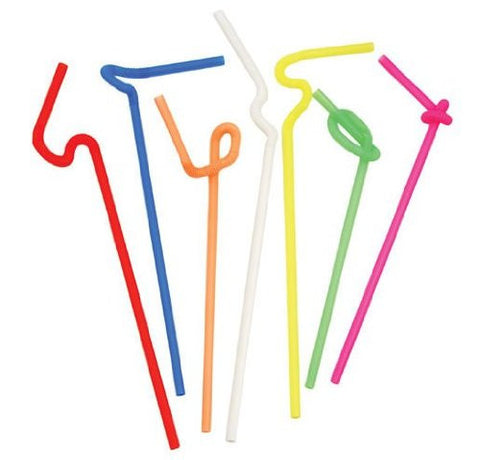 Super Bendy straws in OPP bag with stapled header card (50 straws)