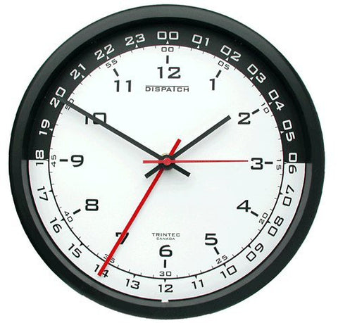 10" DISPATCH Clock (White/Black Dial)