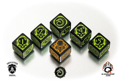 Warmachine - Cryx Faction D6 Dice (6)