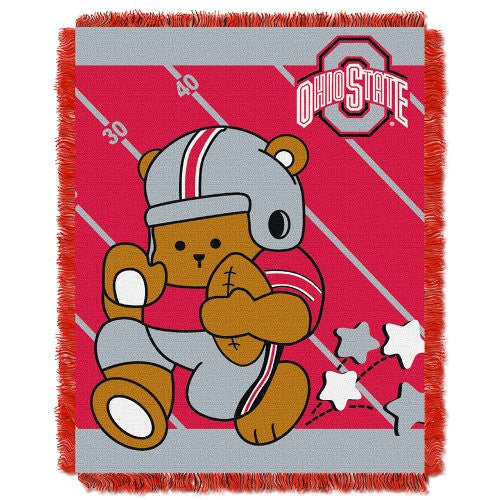 Ohio State Buckeyes "Fullback" Baby Woven Jacquard Throw