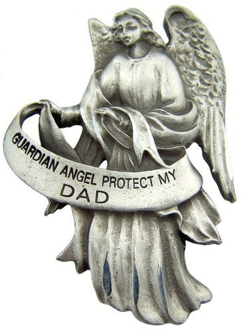 Guardian Angel Protect My Dad Auto Visor Clip 2 1/2" H