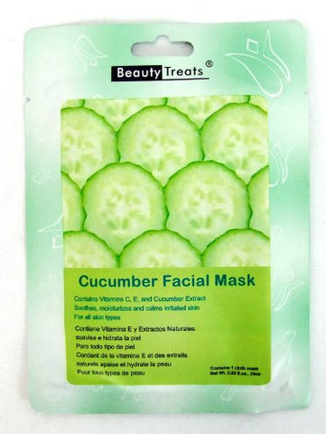 Beauty Treats Facial Mask Sheets (Cucumber)
