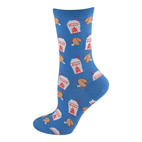 Women's Socks Chinese Takeout, Cornflower Blue