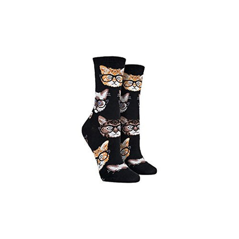 Women's Socks Kittenster, Black/Brown