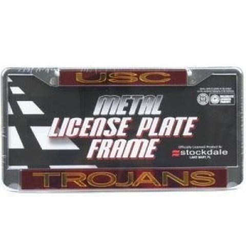 License Frame, Mirror Team Color, California State, S/L, Metal, 12" x 6" x .25", USC Trojans